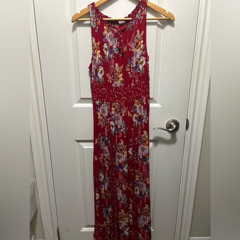 Bila Red Floral Dress
